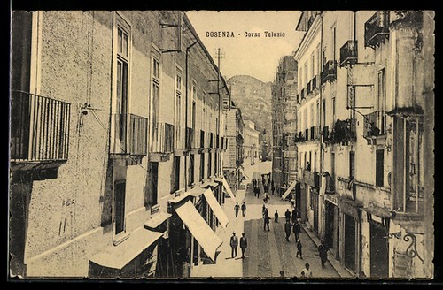 Cartolina cosenza corso - cartolina, cosenza,